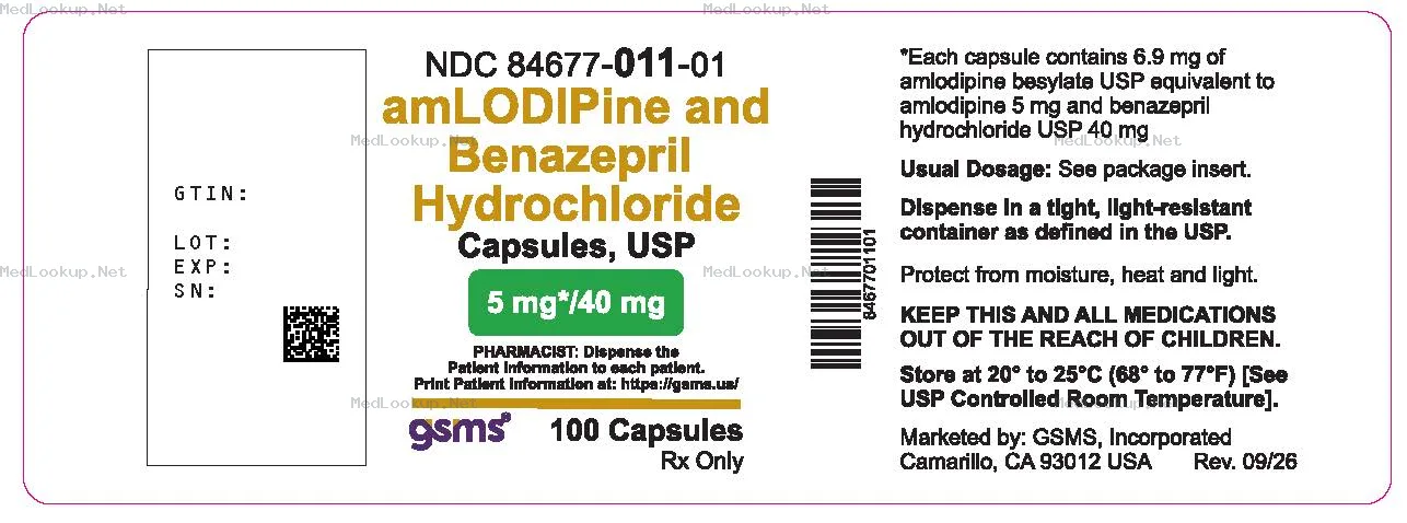 Amlodipine and benazepril hydrochloride Capsule