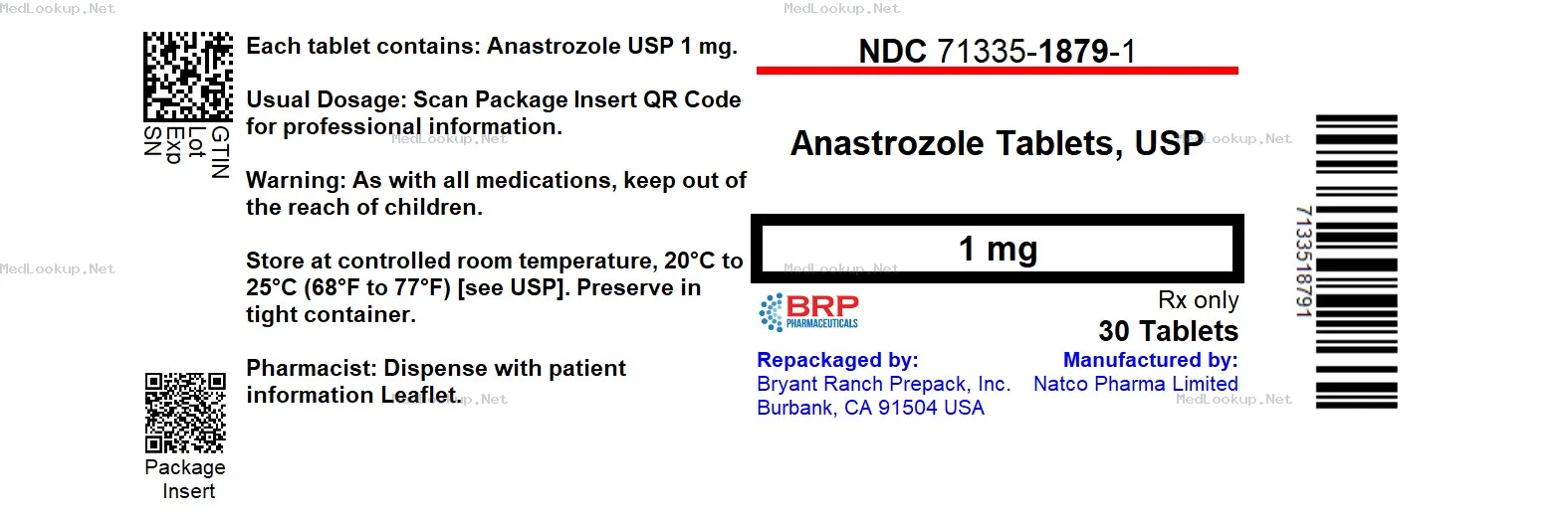 Anastrozole Tablet [Bryant Ranch Prepack]