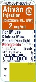Ativan (Lorazepam) Injection [Hikma Pharmaceuticals Usa Inc.]