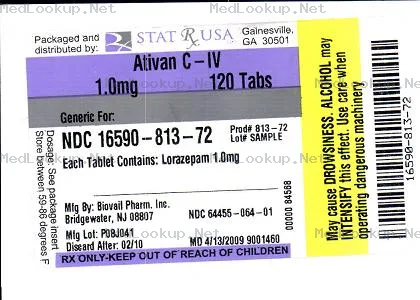 Ativan (Lorazepam) Tablet [Stat Rx Usa Llc]