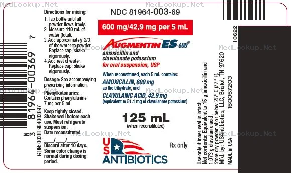 Augmentin es-600 for For Suspension