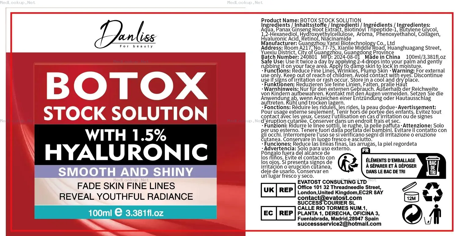 Botox stock Liquid