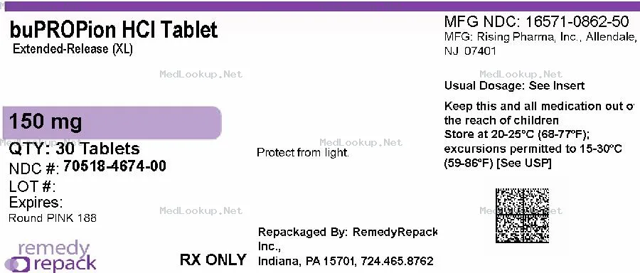 Bupropion hydrochloride Tablet, Extended Release